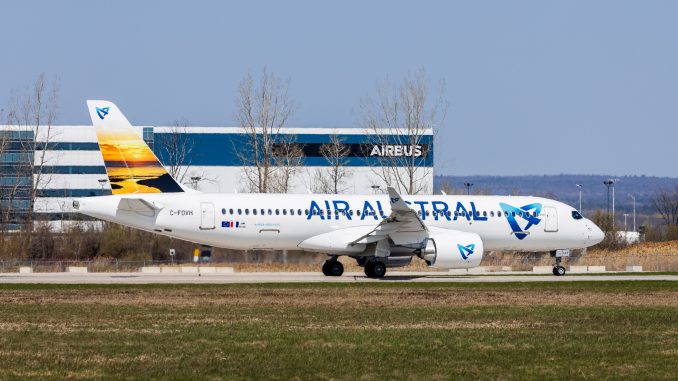 Air Austral Airbus A220 aircraft