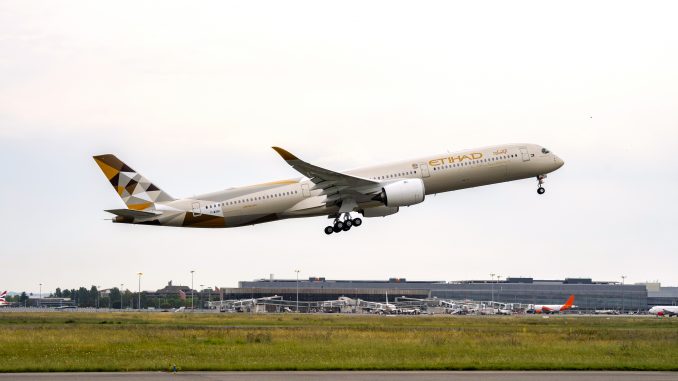 Etihad Airways Airbus A350 aircraft