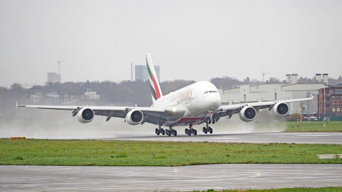 Emirates Airbus A380 aircraft