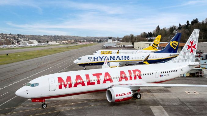 Ryanair Boeing 737 Max aircraft